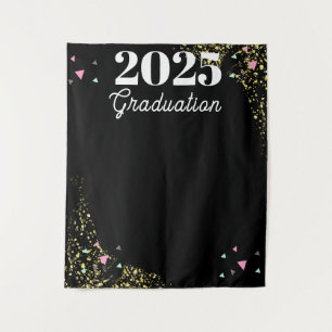 Glitter Confetti  Graduation  Backdrop Tapestry