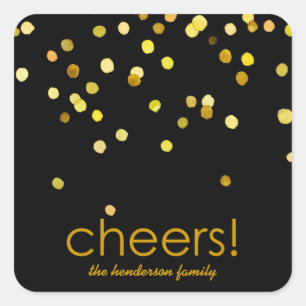 Glitter Confetti Holiday Sticker