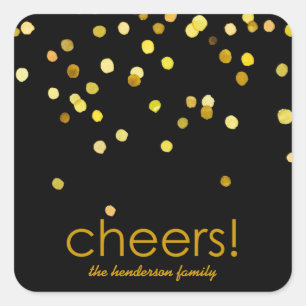 Glitter Confetti Holiday Sticker