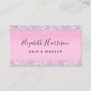Glitter Confetti Pink Business Card