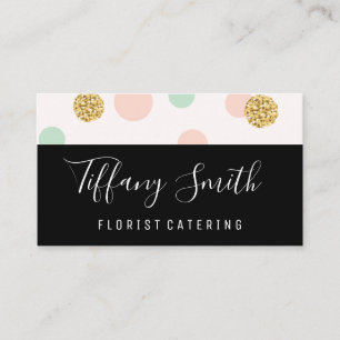 Glitter Confetti   Polka Dot Business Card