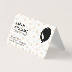 Glitter Confetti   Polka Dot   Womens Beauty Business Card