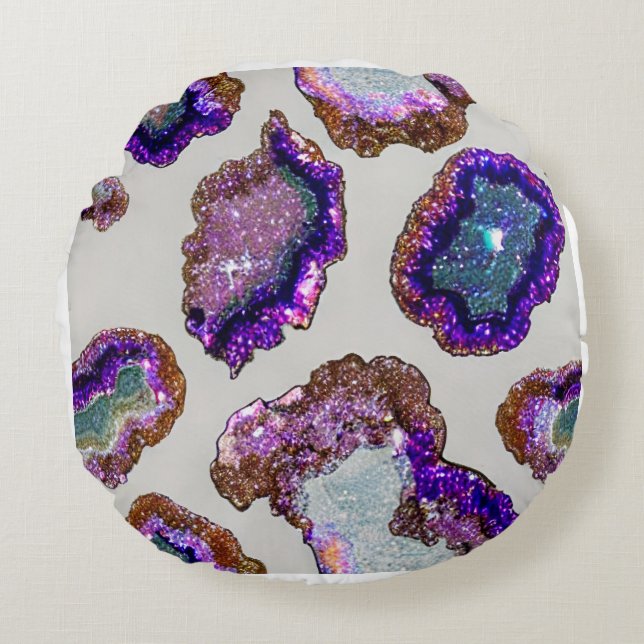 Glitter Crystal Geode Pillow (Front)