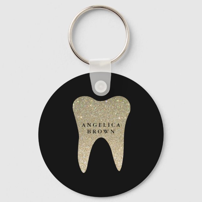 Glitter Dental Key Ring (Front)