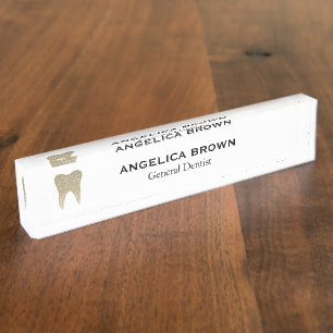 Glitter Dental Nameplate