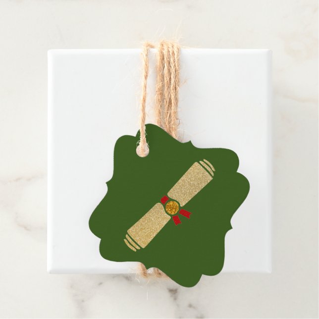 Glitter Diploma Graduation Favour Tags (In Situ)