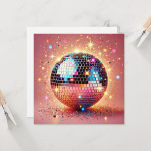 Glitter Disco ball Card. Card
