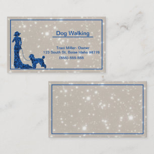 Glitter Dog Walking Business Card