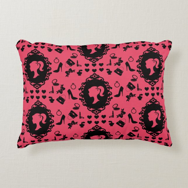 Glitter Doll Birthday Glam Fashion  Decorative Cushion (Front)