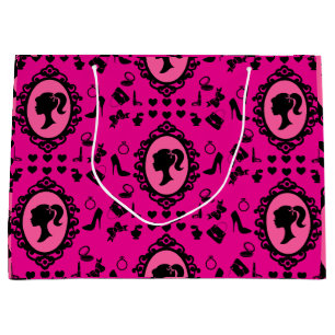 Glitter Doll Birthday Pink Glam Fashion Large Gift Bag