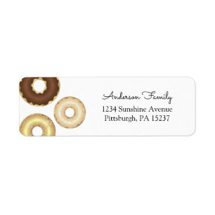 Glitter Donut Return Address