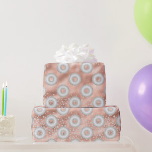 Glitter Doughnut Confetti Pattern Wrapping Paper