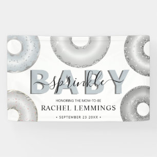 Glitter Doughnut Sprinkle Boy Baby Shower Banner