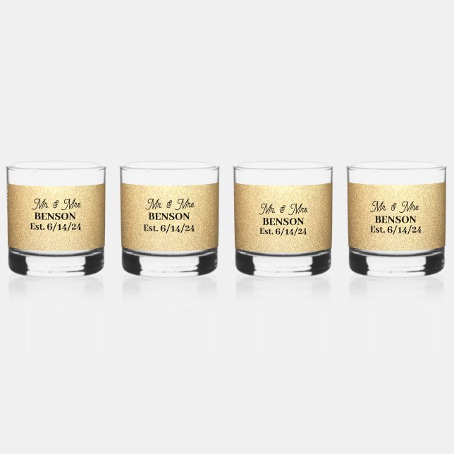 Glitter Drinkware Set Whiskey Glass (Front)