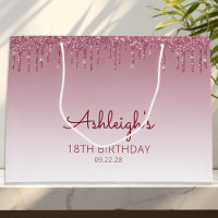 Glitter Drip 18th Birthday Burgundy