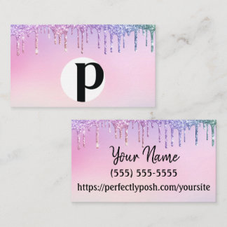 Glitter drip Perfectly Posh business card