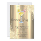 Glitter Drips,Cocktail,Gold Retirement   