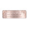 Glitter Drips Rose Diamond Return Address Labels