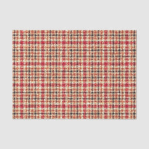 Glitter Earthtone Tartan Plaid Tissue Paper