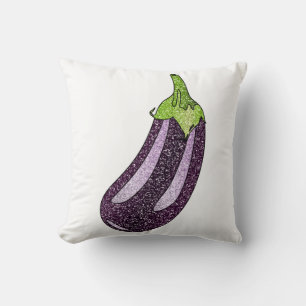 Glitter Eggplant Cushion