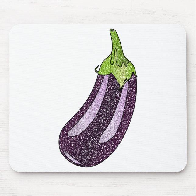 Glitter Eggplant Mouse Mat (Front)