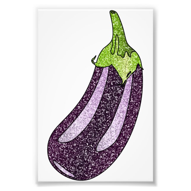 Glitter Eggplant Photo Print (Front)