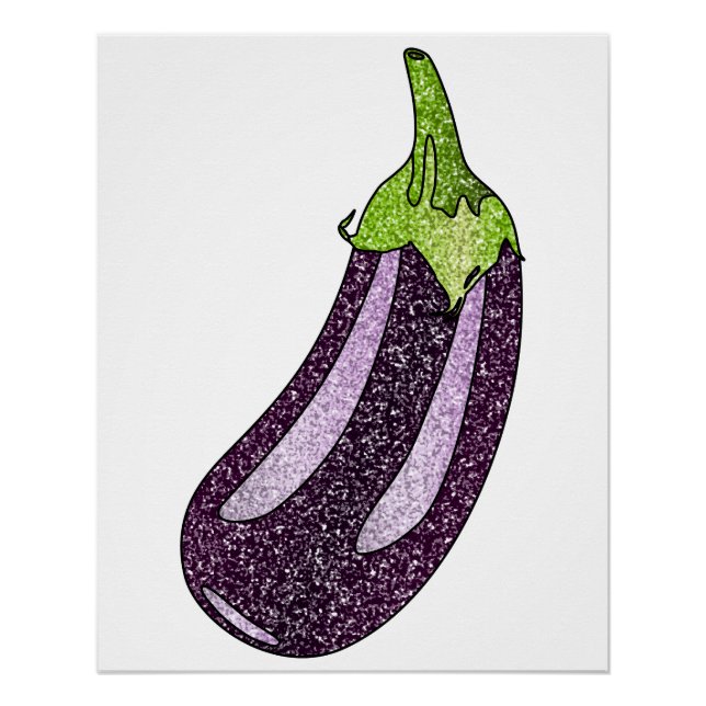 Glitter Eggplant Poster (Front)