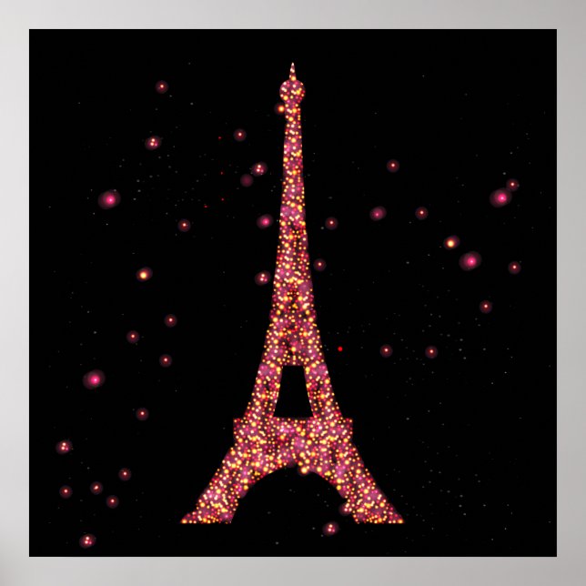 Glitter Eiffel Tower Poster (Front)