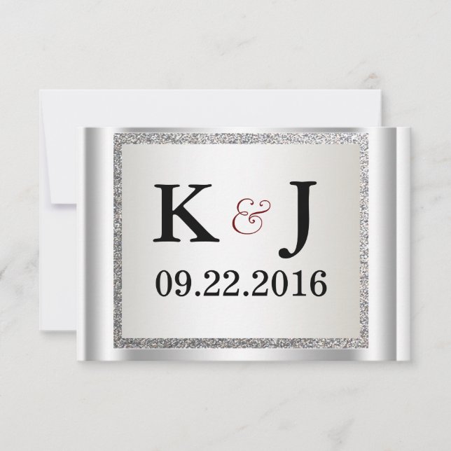 Glitter Elegant Wedding Invitation (Front)