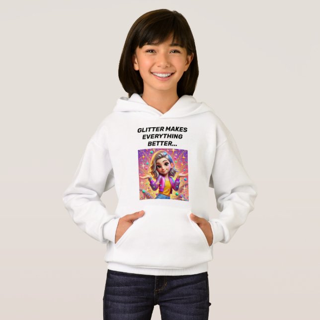 Glitter Explosion Sassy Hoodie Design. (Front Full)