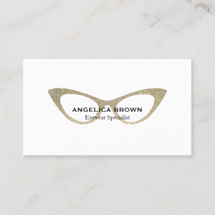 Glitter Eye Glasses Business Card