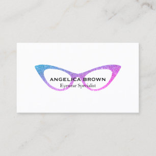 Glitter Eye Glasses Business Card