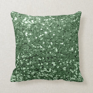 Glitter Fashion Sequin Blush Grass Green Glam Cushion