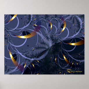 Glitter Fine Fractal Art Poster