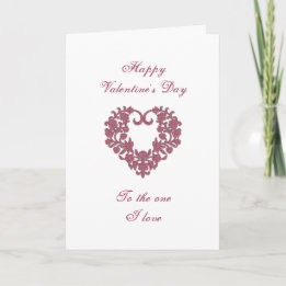 Glitter Flourish Valentine Greeting Card