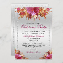 Glitter Flowers, Diamond Framed Christmas Party In