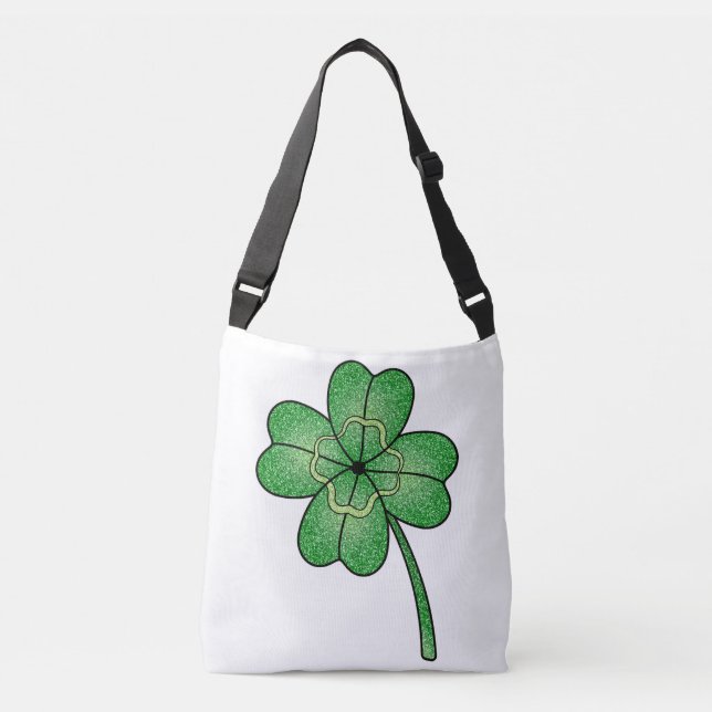 Glitter Four Leaf Clover Crossbody Bag (Front)