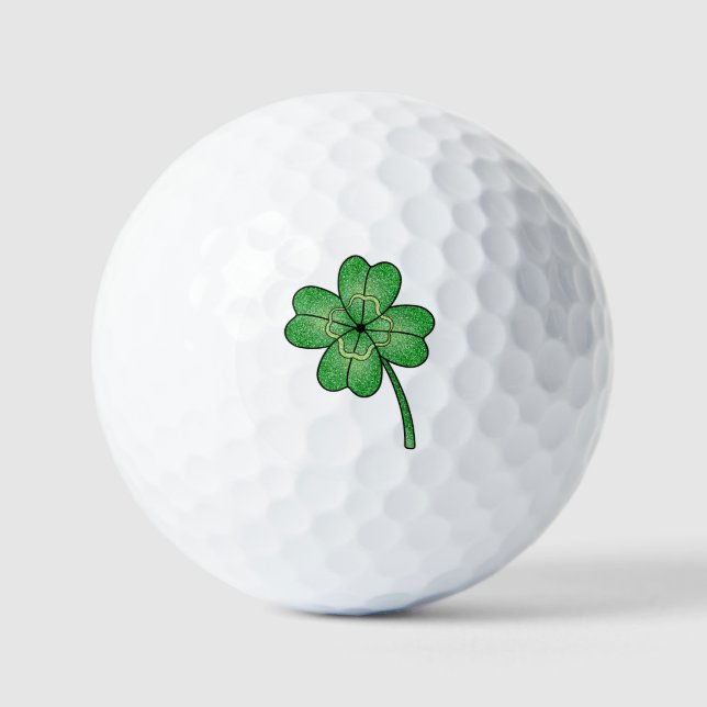 Glitter Four Leaf Clover Golf Balls (Front)