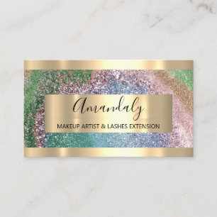 Glitter Frame Event Planner Beauty Studio SPA Business Card