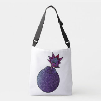 Glitter Galaxy Bomb Custom-Cut Vinyl Stickers Crossbody Bag