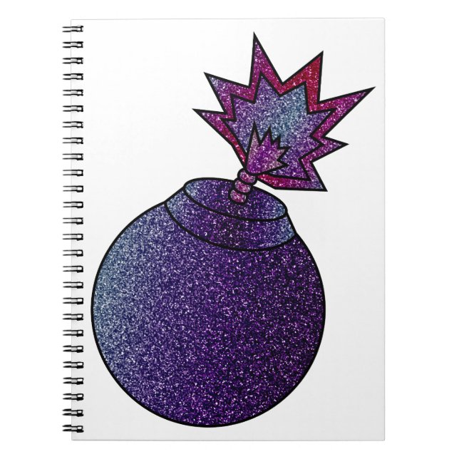 Glitter Galaxy Bomb Notebook (Front)