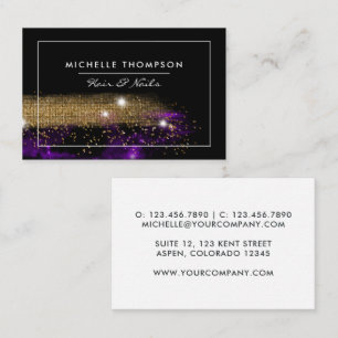 Glitter Galaxy Brushstrokes Business Card