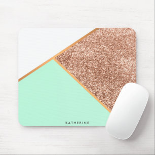 Glitter Geometric Abstract Mosaic Mouse Mat