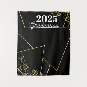 Glitter Geometric Graduation Backdrop Tapestry