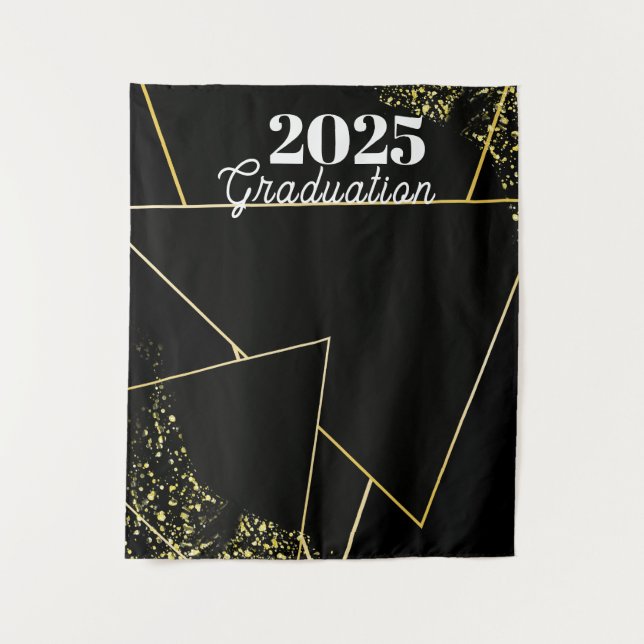 Glitter Geometric  Graduation  Backdrop Tapestry (Front)