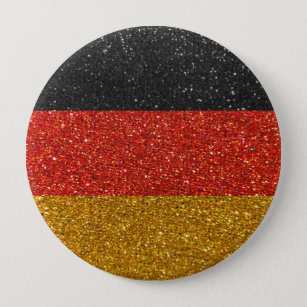Glitter German Flag of Germany Fashion Bling 10 Cm Round Badge