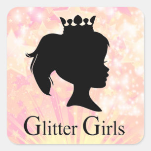 Glitter Girls Square Sticker