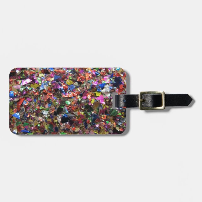 Glitter Glam Luggage Tag (Front Horizontal)