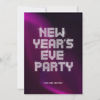 Glitter Glam New Year's Eve party invitation