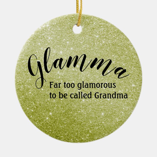 Glitter Glamma Christmas ornament (Front)